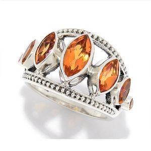 Nicky Butler Honey Topaz Marquise 925 Sterling Silver Size 6 Ring Designer NB